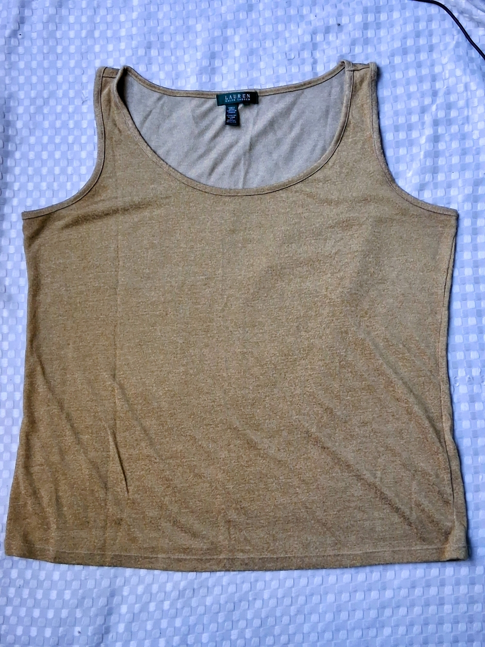 Lauren Ralph Lauren Sleeveless Tank Top Gold